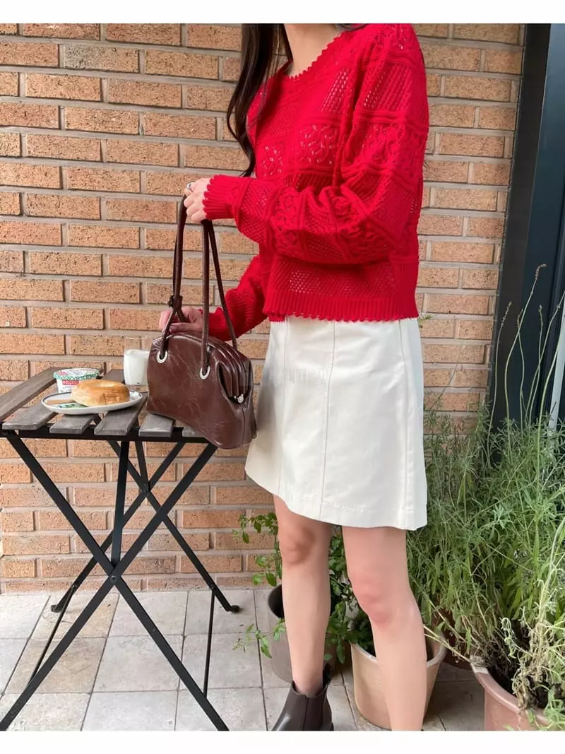 Imagine - Korean Women Fashion - #momslook - Aro Knit Tee - 11