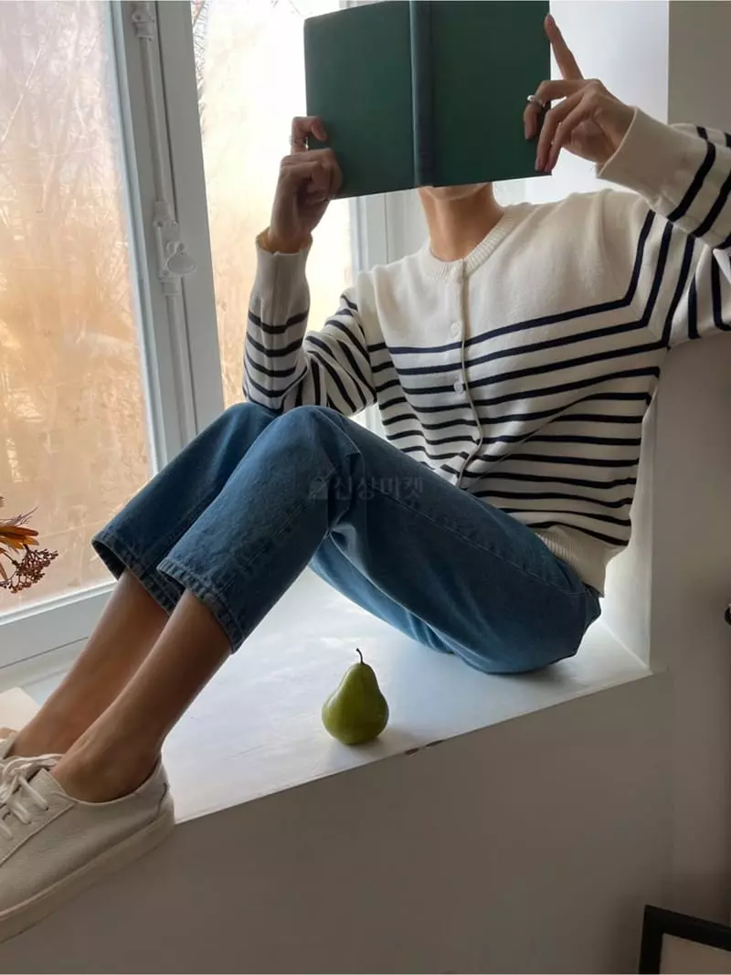 Imagine - Korean Women Fashion - #momslook - Stripes Cardigan - 9