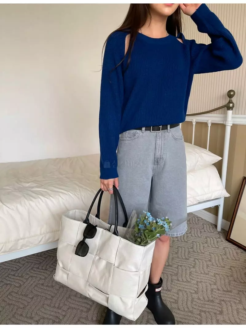 Imagine - Korean Women Fashion - #pursuepretty - Cheese Knit Tee - 6