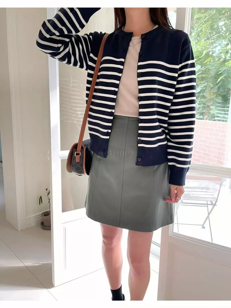 Imagine - Korean Women Fashion - #pursuepretty - Stripes Cardigan - 3