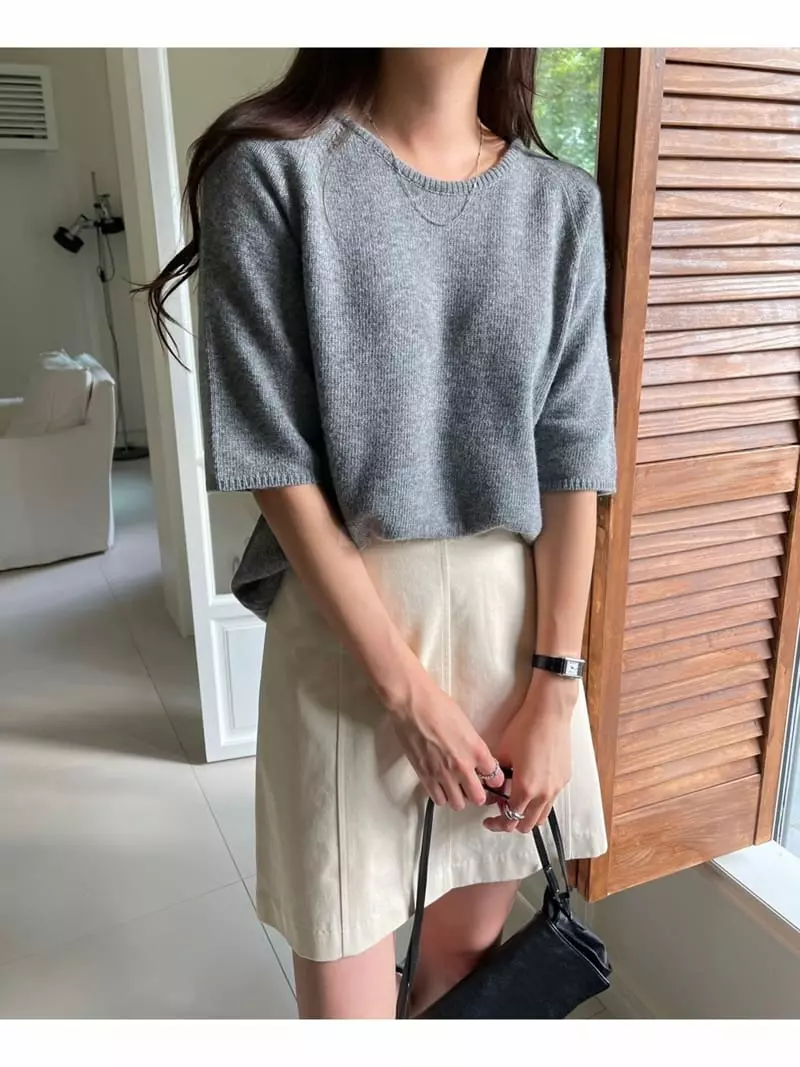 Imagine - Korean Women Fashion - #restrostyle - Collie Knit Tee - 9