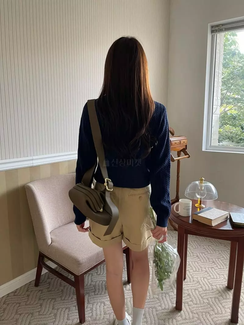 Imagine - Korean Women Fashion - #restrostyle - Basic Cable Knit Tee - 5