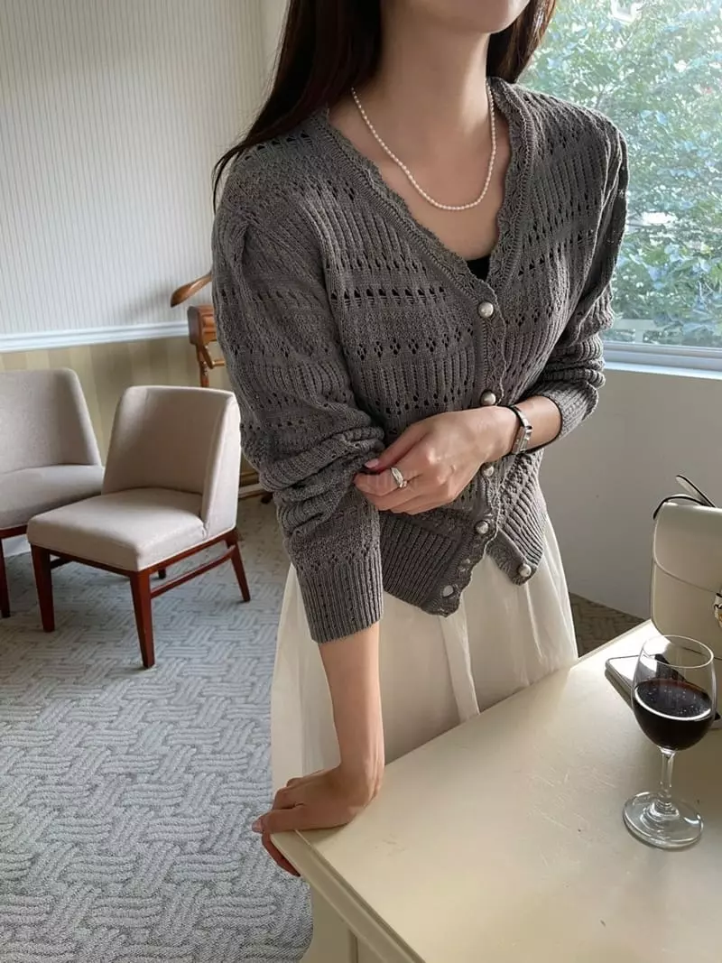 Imagine - Korean Women Fashion - #romanticstyle - Punching Cardigan - 12