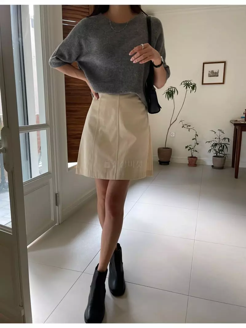 Imagine - Korean Women Fashion - #romanticstyle - Collie Knit Tee - 10