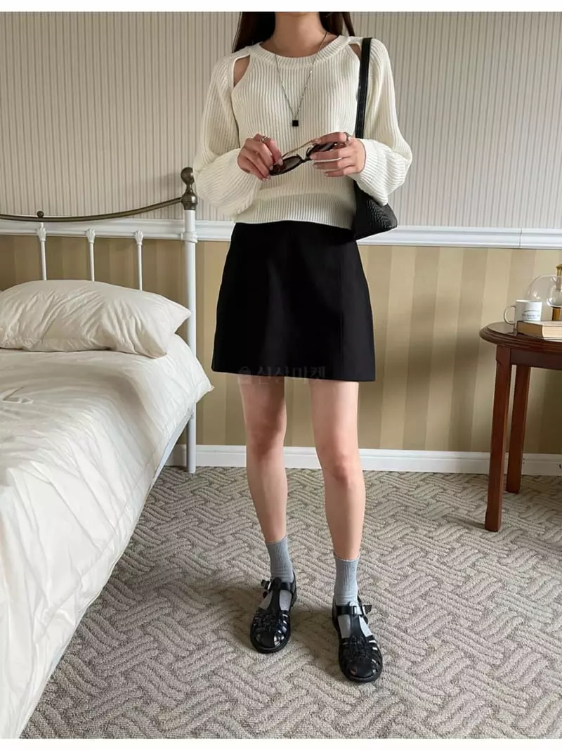 Imagine - Korean Women Fashion - #romanticstyle - Cheese Knit Tee - 8