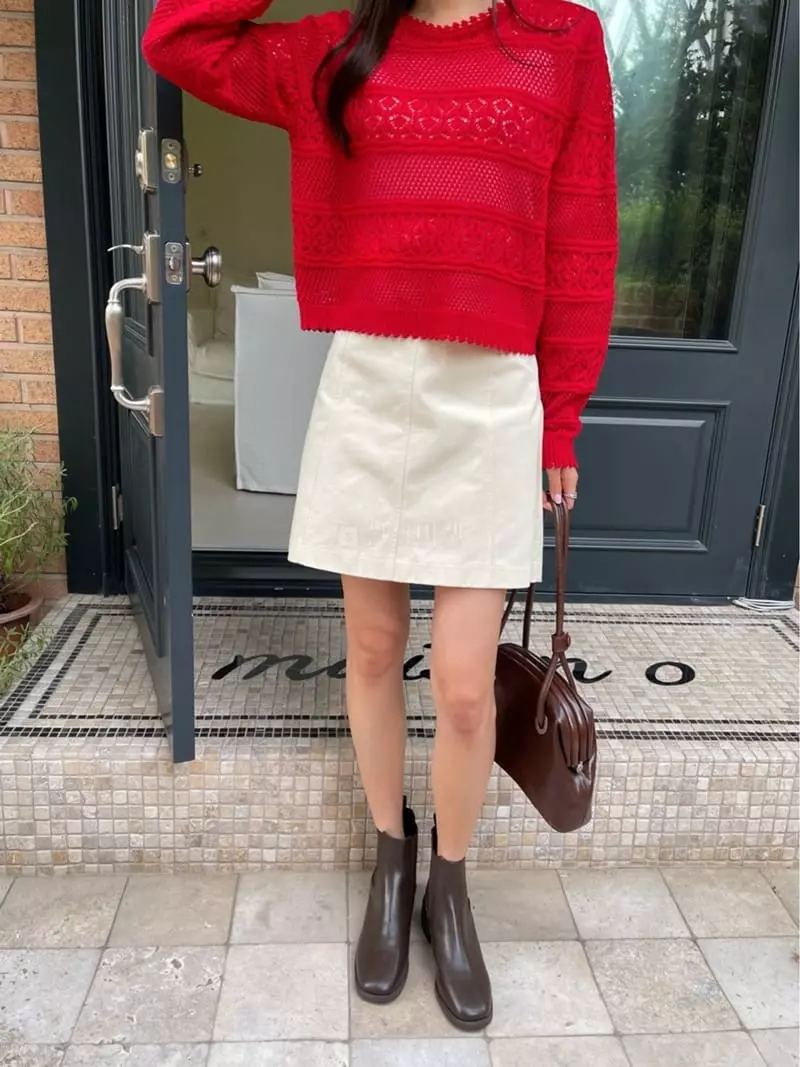 Imagine - Korean Women Fashion - #romanticstyle - Aro Knit Tee - 7