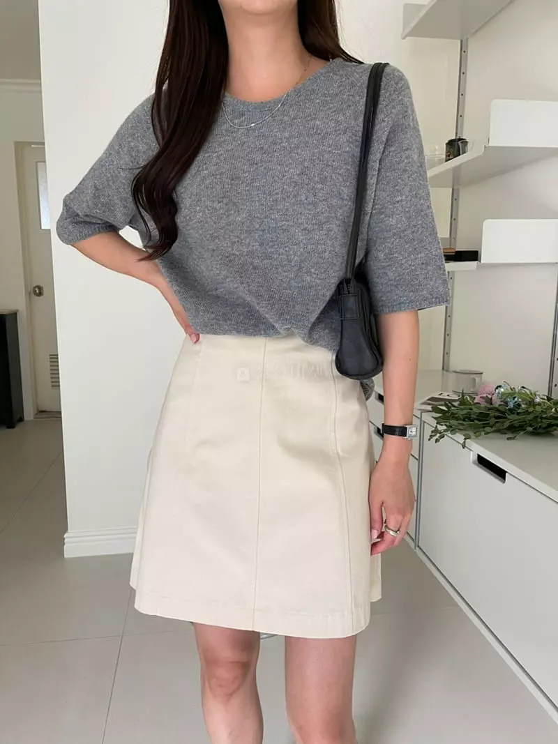 Imagine - Korean Women Fashion - #shopsmall - Collie Knit Tee - 11