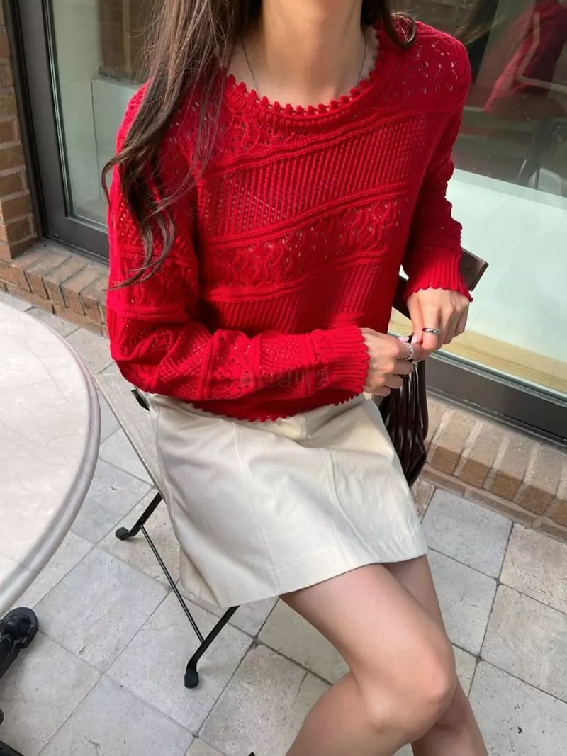 Imagine - Korean Women Fashion - #shopsmall - Aro Knit Tee - 8