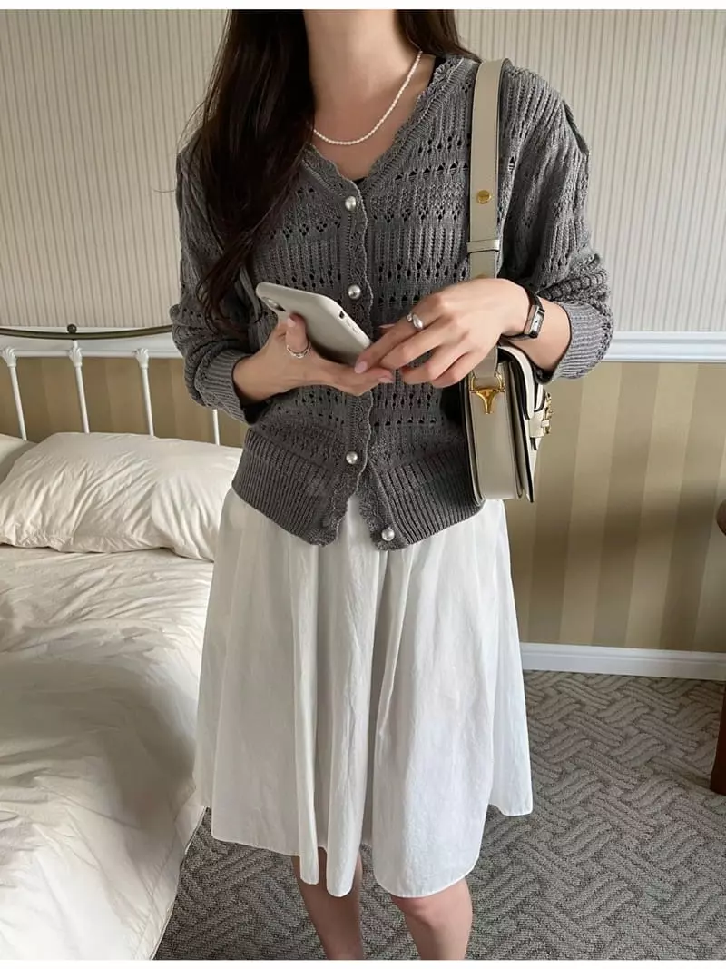 Imagine - Korean Women Fashion - #vintageinspired - Punching Cardigan - 8