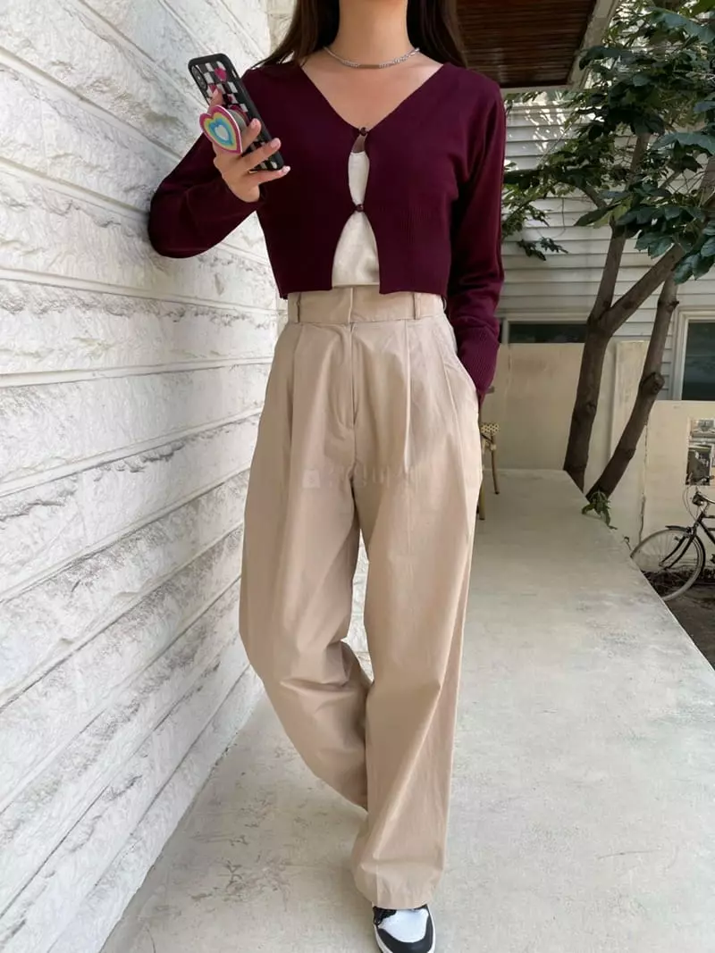 Imagine - Korean Women Fashion - #momslook - Heeling Caridigan - 4