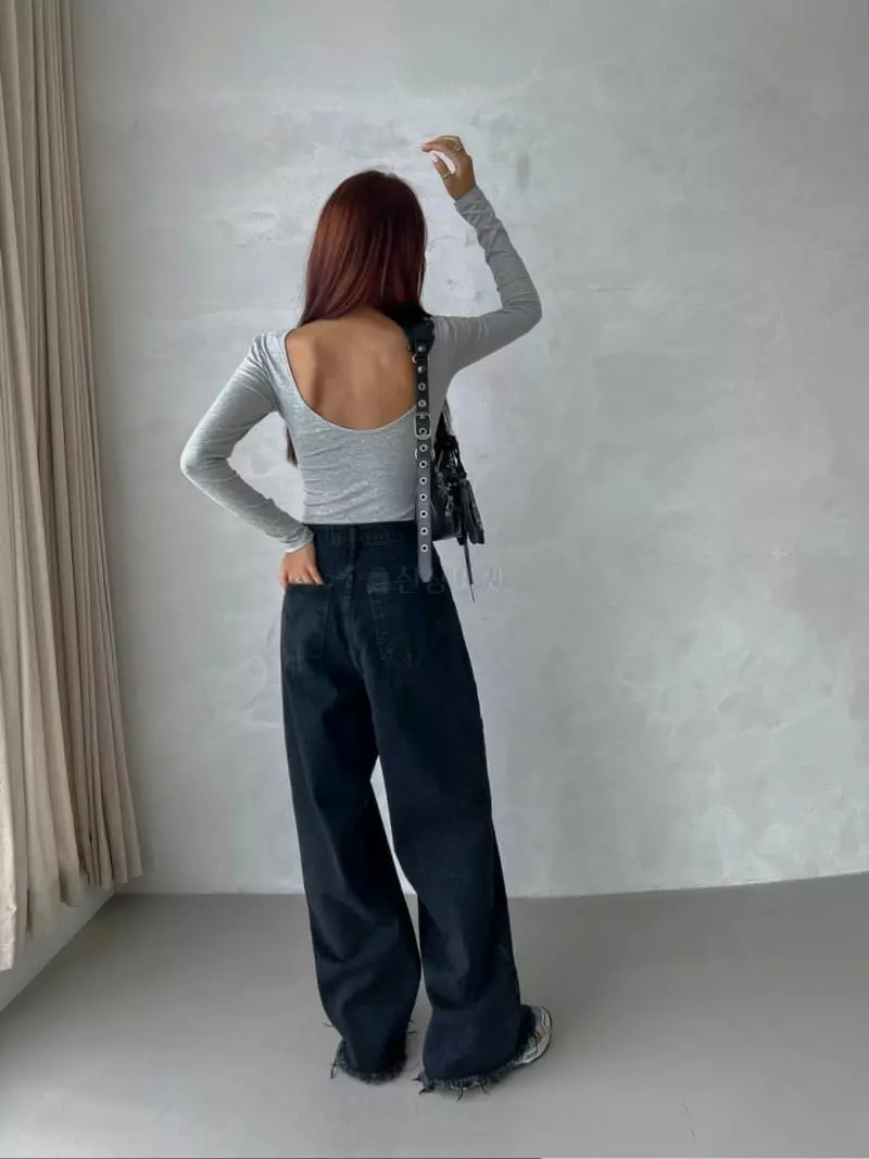 Inssense - Korean Women Fashion - #momslook - Two Way Slim Fit Tee - 3