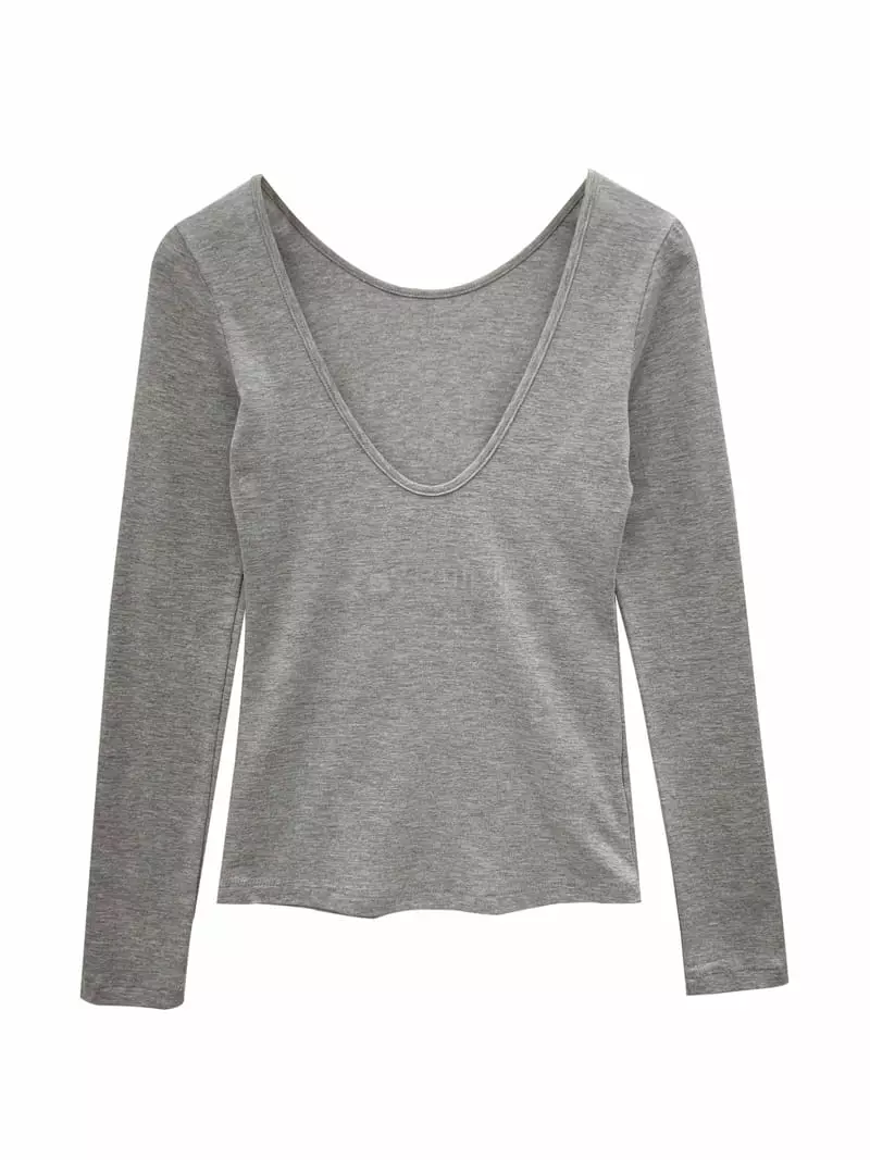 Inssense - Korean Women Fashion - #momslook - Two Way Slim Fit Tee - 5