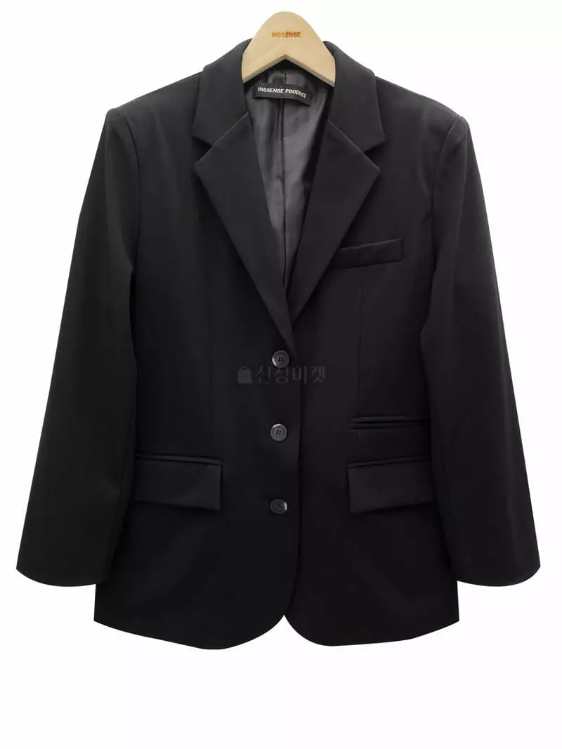 Inssense - Korean Women Fashion - #momslook - Oversize Three Button Jacket - 2