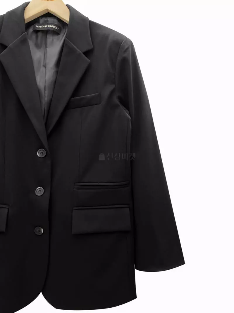 Inssense - Korean Women Fashion - #womensfashion - Oversize Three Button Jacket - 4