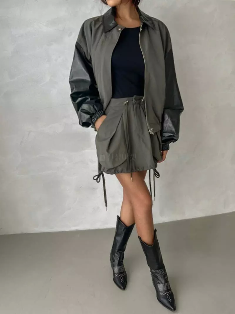 Inssense - Korean Women Fashion - #momslook - Eco Leather Jacket - 11