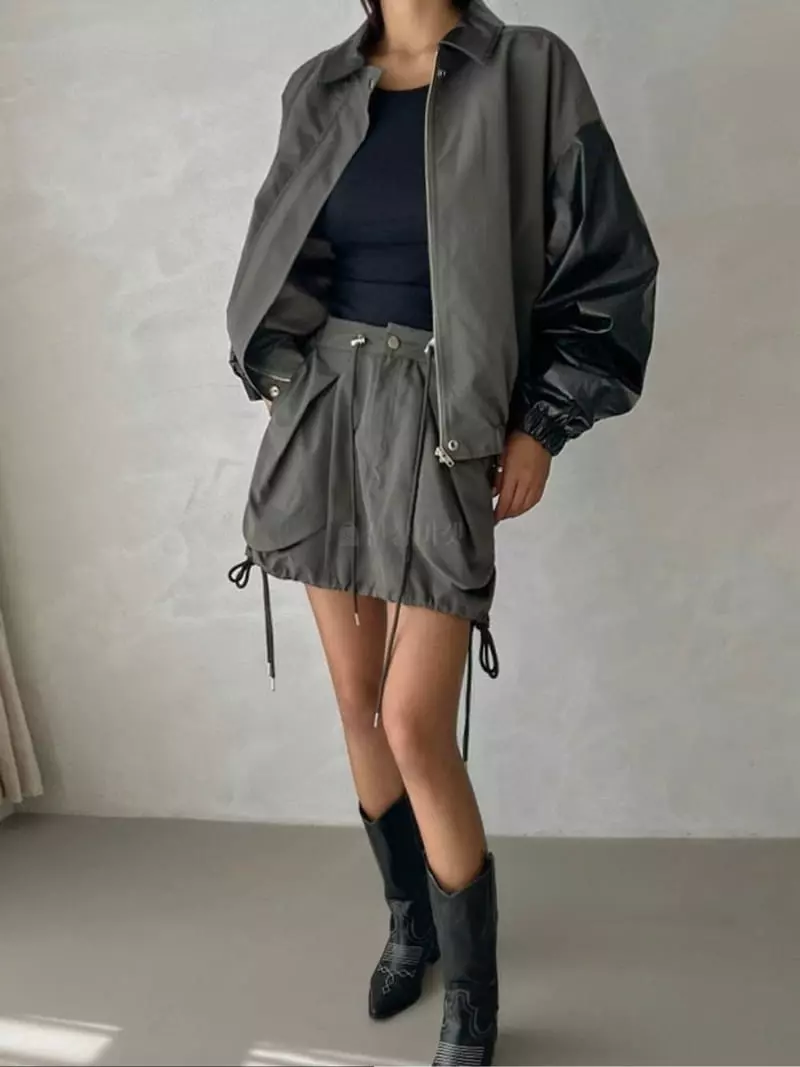 Inssense - Korean Women Fashion - #momslook - Eco Leather Jacket - 9