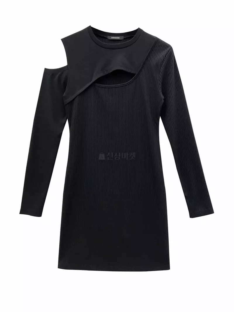 Inssense - Korean Women Fashion - #momslook - Rib Layered Mini One-piece - 10
