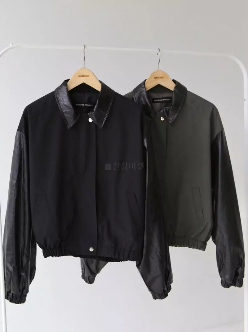 Inssense - Korean Women Fashion - #womensfashion - Eco Leather Jacket - 6