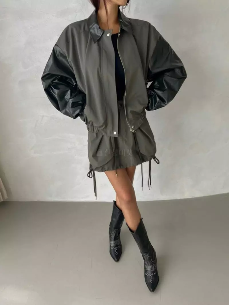 Inssense - Korean Women Fashion - #womensfashion - Eco Leather Jacket - 8