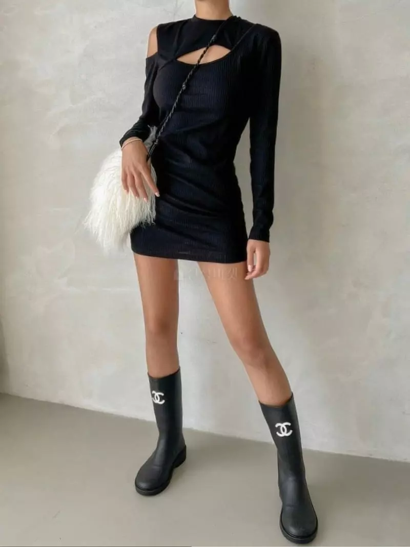 Inssense - Korean Women Fashion - #womensfashion - Rib Layered Mini One-piece - 9