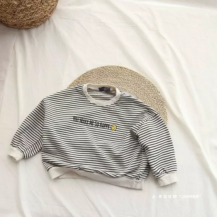 J-Room - Korean Children Fashion - #Kfashion4kids - Happy Stripes Sweatshirt - 3