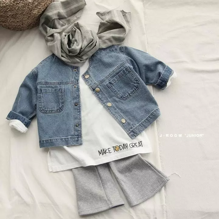 J-Room - Korean Children Fashion - #childofig - Today Embroidery Tee Stripes - 8