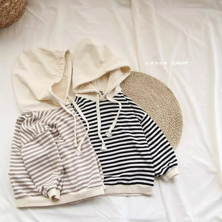 J-Room - Korean Children Fashion - #childofig - Stripes Hoody Tee - 5