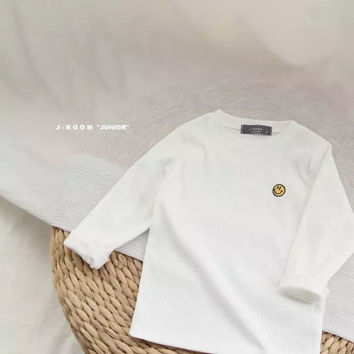 J-Room - Korean Children Fashion - #childofig - Smile Embroidery Tee - 2