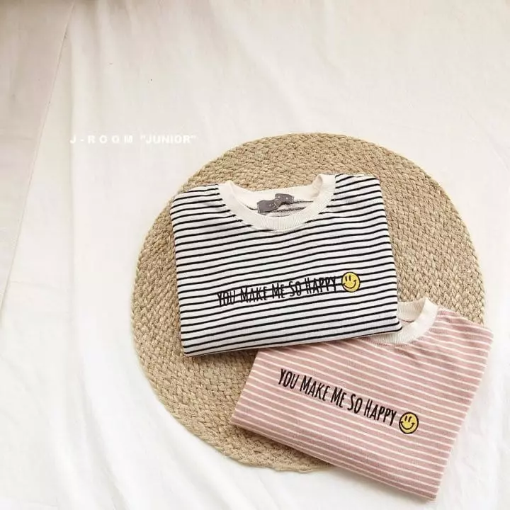 J-Room - Korean Children Fashion - #childofig - Happy Stripes Sweatshirt - 8