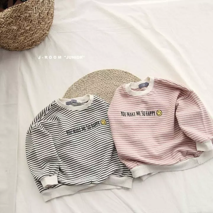 J-Room - Korean Children Fashion - #childrensboutique - Happy Stripes Sweatshirt - 10
