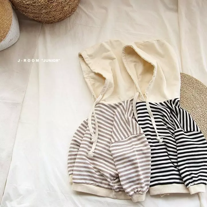 J-Room - Korean Children Fashion - #designkidswear - Stripes Hoody Tee - 7
