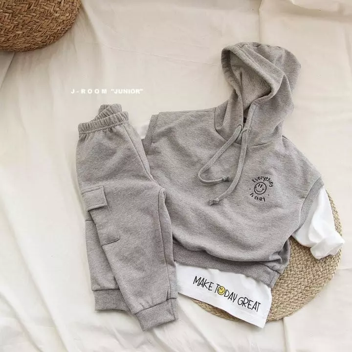 J-Room - Korean Children Fashion - #designkidswear - Drop Hoody Vest - 2