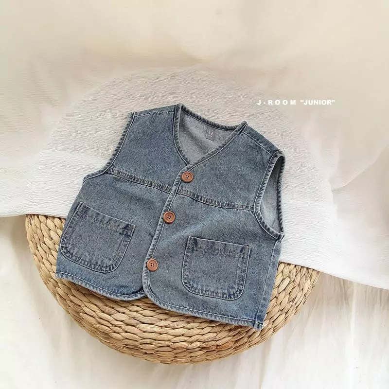 J-Room - Korean Children Fashion - #designkidswear - Slir Dneim Vest - 2