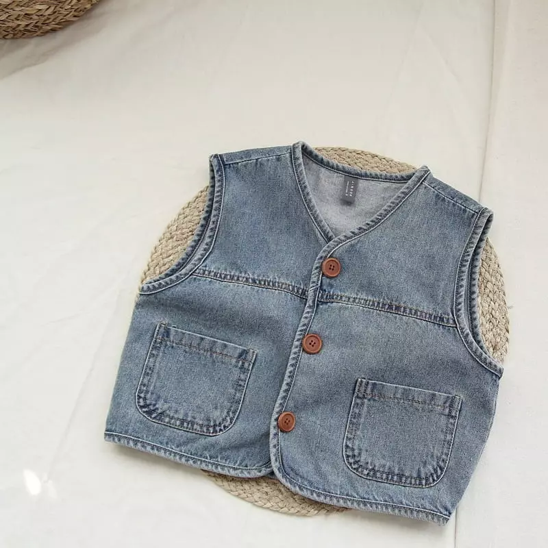 J-Room - Korean Children Fashion - #discoveringself - Slir Dneim Vest - 3