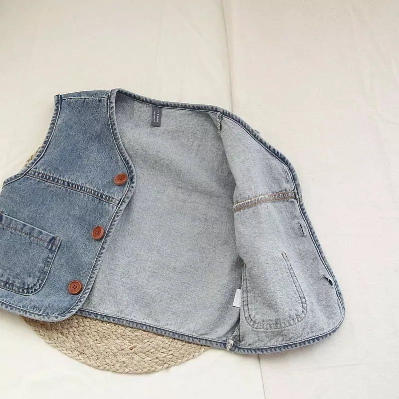 J-Room - Korean Children Fashion - #discoveringself - Slir Dneim Vest - 4