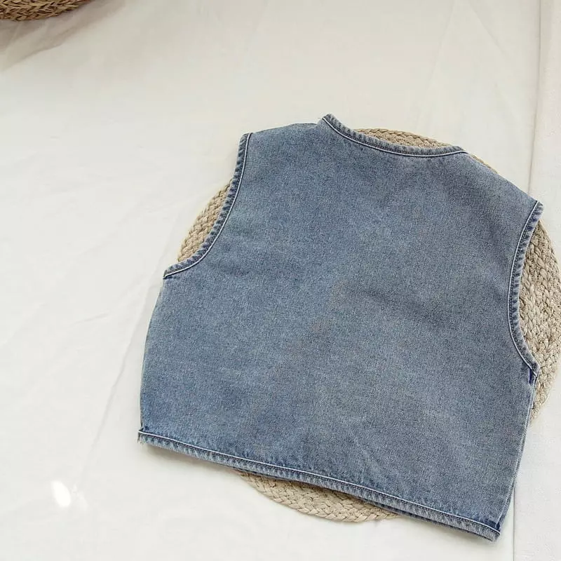 J-Room - Korean Children Fashion - #kidsshorts - Slir Dneim Vest - 5