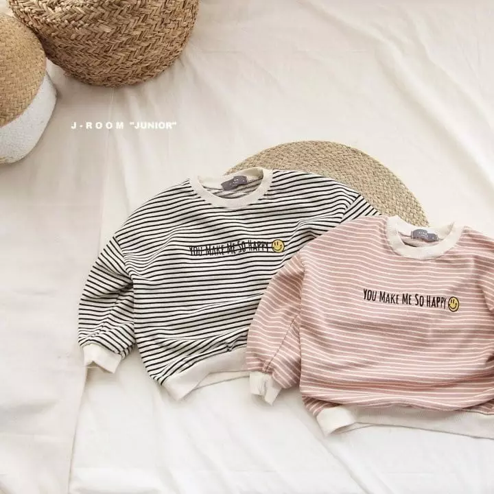 J-Room - Korean Children Fashion - #kidsstore - Happy Stripes Sweatshirt