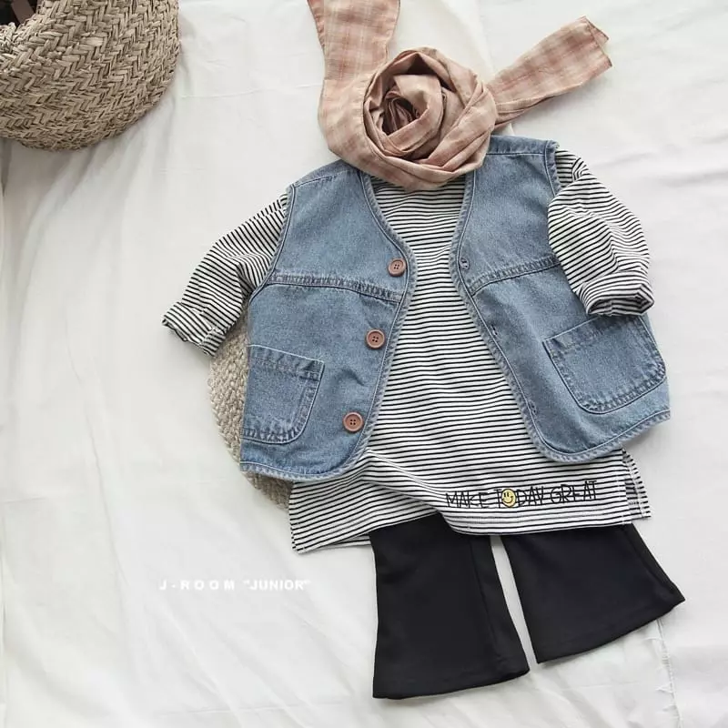 J-Room - Korean Children Fashion - #kidsstore - Slir Dneim Vest - 6