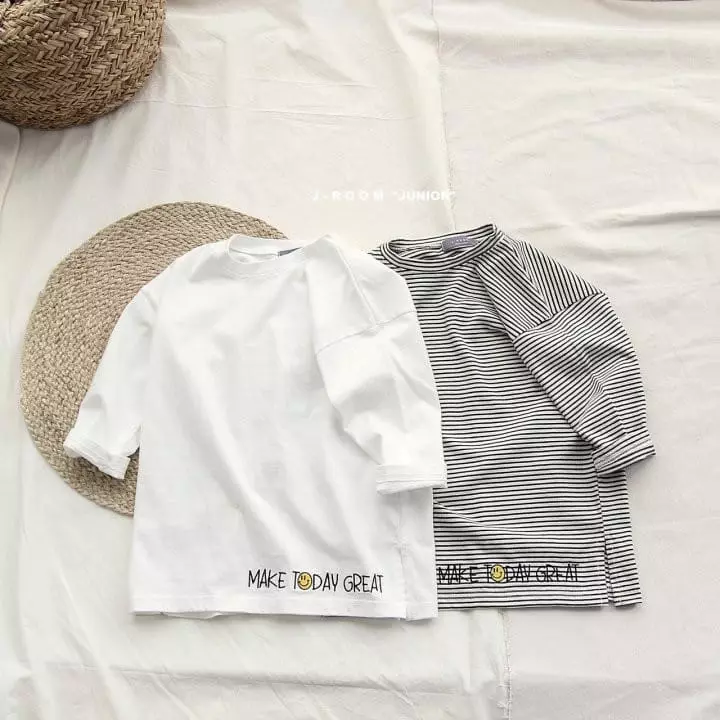 J-Room - Korean Children Fashion - #magicofchildhood - Today Embroidery Tee Ivory - 3