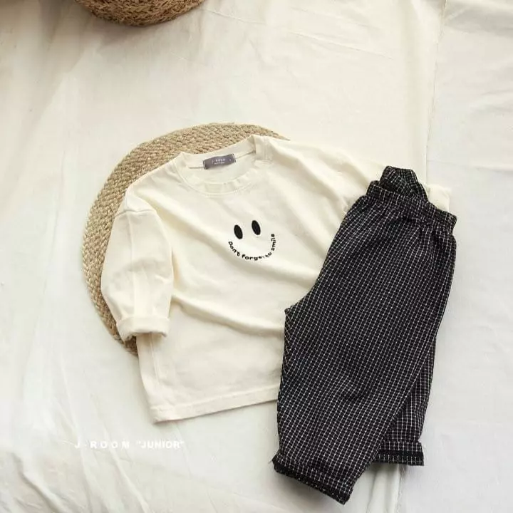 J-Room - Korean Children Fashion - #magicofchildhood - Embrodiery Check Top Bottom Set - 5