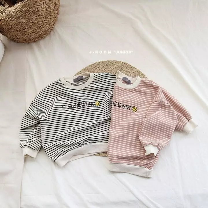 J-Room - Korean Children Fashion - #minifashionista - Happy Stripes Sweatshirt - 6