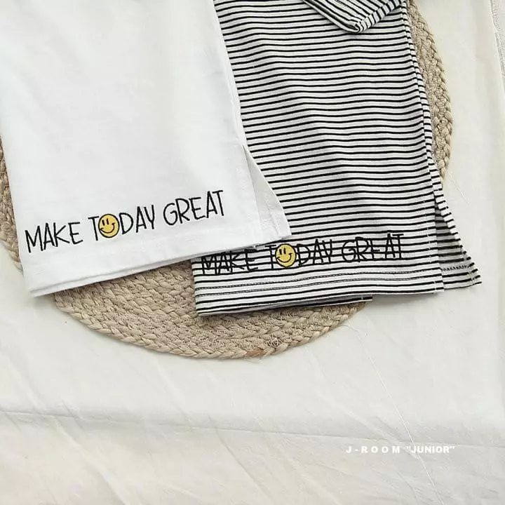 J-Room - Korean Children Fashion - #minifashionista - Today Embroidery Tee Stripes - 4