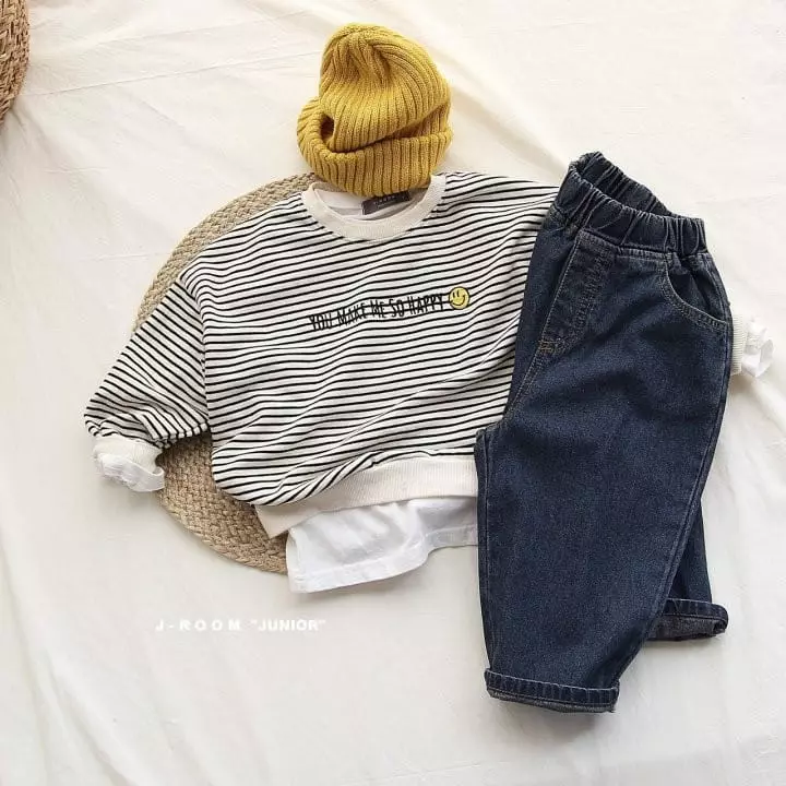 J-Room - Korean Children Fashion - #prettylittlegirls - Happy Stripes Sweatshirt - 7
