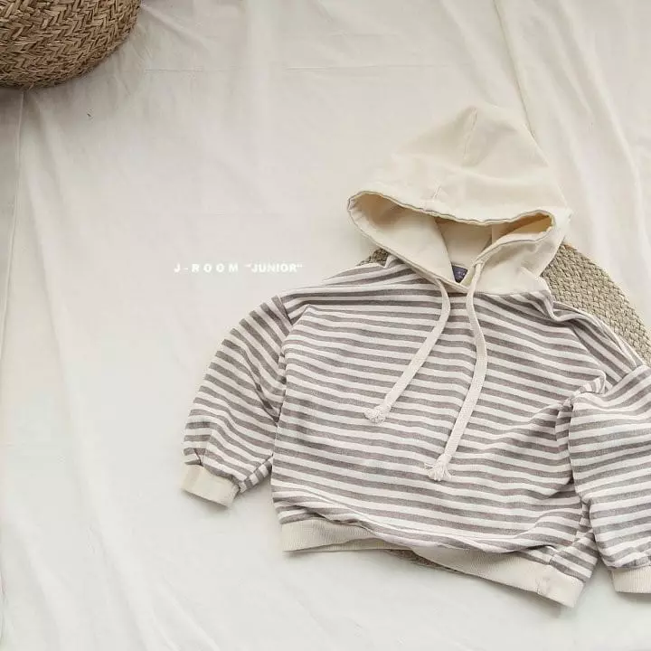 J-Room - Korean Children Fashion - #toddlerclothing - Stripes Hoody Tee - 4