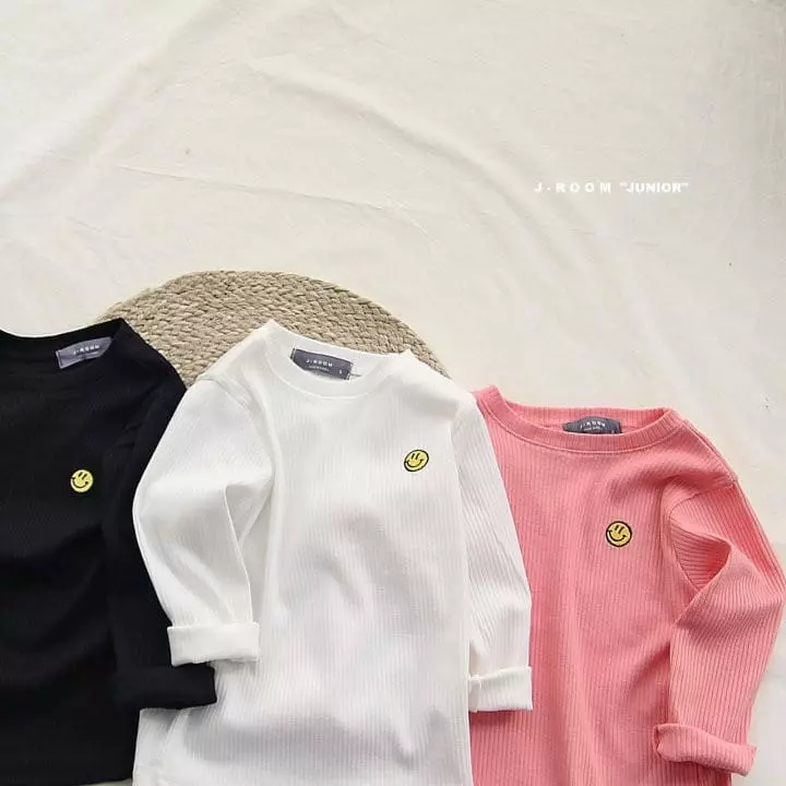 J-Room - Korean Children Fashion - #stylishchildhood - Smile Embroidery Tee