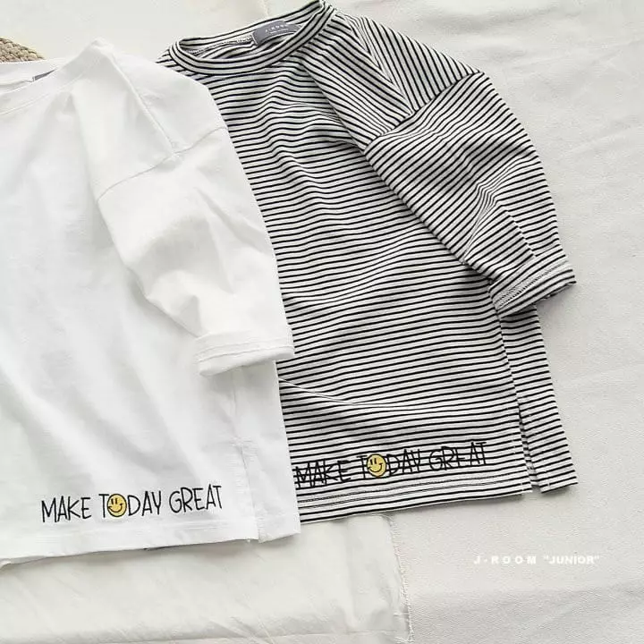 J-Room - Korean Children Fashion - #toddlerclothing - Today Embroidery Tee Ivory - 7