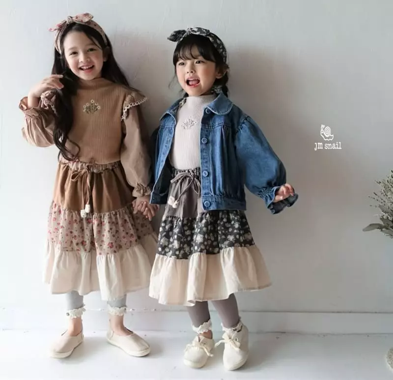 JM Snail - Korean Children Fashion - #Kfashion4kids - Cuty Denim Shirring Jacket