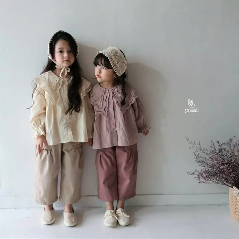 JM Snail - Korean Children Fashion - #prettylittlegirls - Sweet Double Collar Blouse - 4