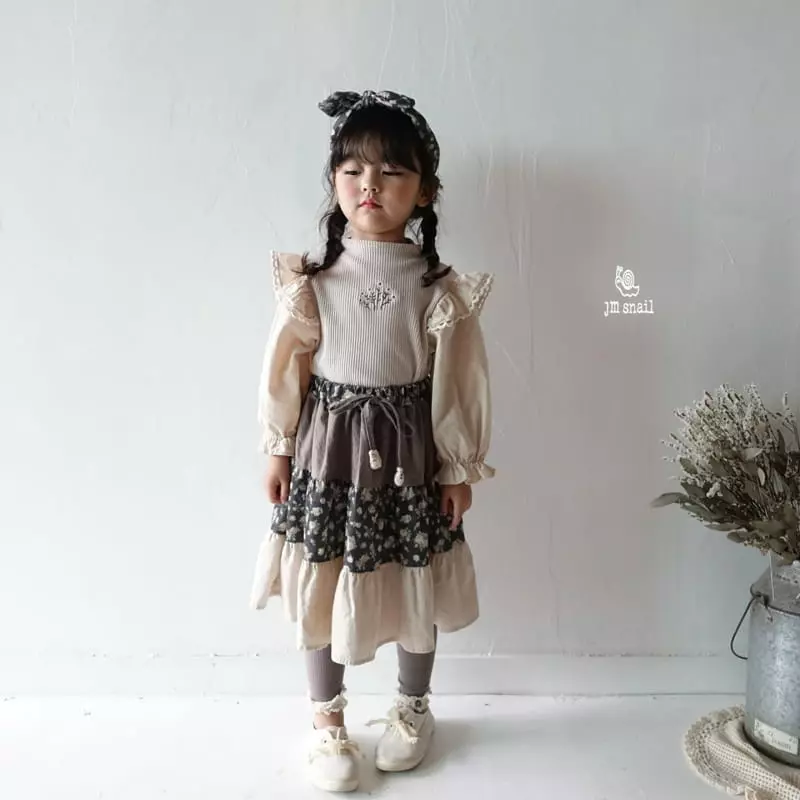 JM Snail - Korean Children Fashion - #childrensboutique - Flower Color Skirt - 7
