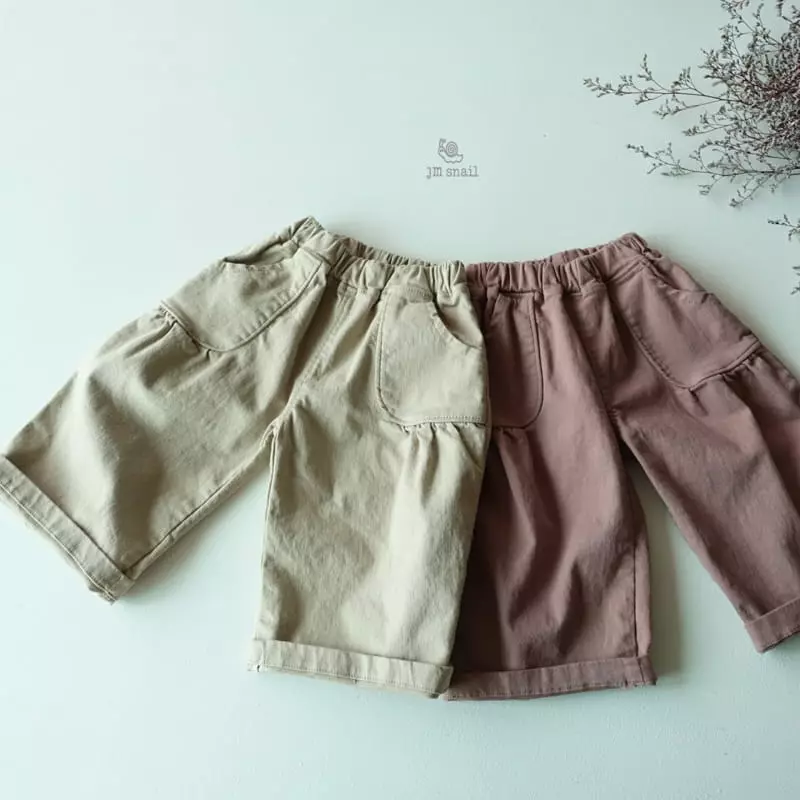 JM Snail - Korean Children Fashion - #designkidswear - Span Pocket Shirring Pants - 12